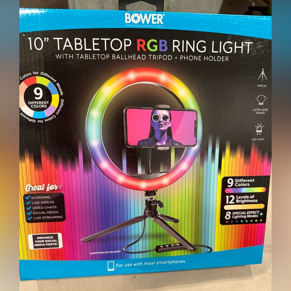 10" Tabletop RGB Ring Light